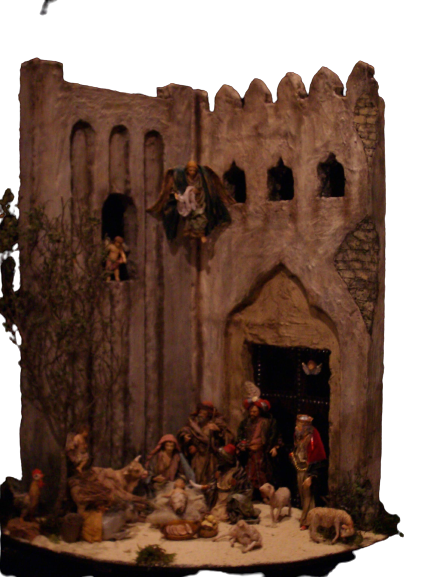 Presepe scorcio monumentale arabo